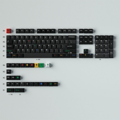 Retro Dark Lights GMK 104+26 Full PBT Dye Sublimation Keycaps for Cherry MX Mechanical Gaming Keyboard 64 75 87